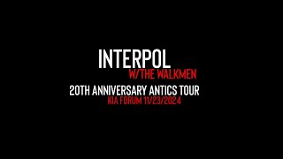 Interpol 20th Anniversary Antics tour with The Walkmen [upl. by Siskind387]