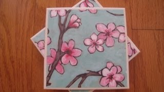 How to make a ceramic tile coaster set [upl. by Cheadle397]