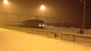 Sr1 3081 in Rovaniemi with sparking pantograph FULL HD 50 FPS [upl. by Ilrak]