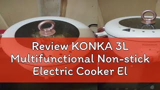 Review KONKA 3L Multifunctional Nonstick Electric Cooker Electric Hot Pot Frying Pan KZGHP03 [upl. by Stead]