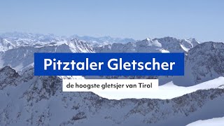 Skiën op de hoogste gletsjer van Tirol Pitztaler Gletscher sneeuwzeker wintersport 3340meter [upl. by Tanya324]