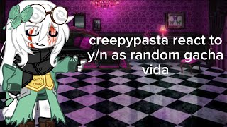 creepypasta react to yn as random gacha vids [upl. by Anifled]