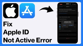 How to Fix “Verification Failed This Apple ID is Not Active” Error on iPhone [upl. by Nomaj]