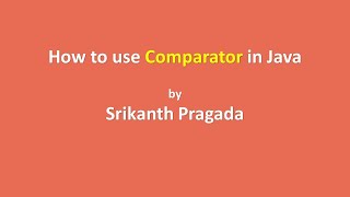 How to use Comparator in Java [upl. by Rabiah]