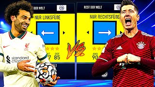 BESTE LINKSFÜßE GEGEN RECHTSFÜßE  ⬅️🆚➡️ FIFA 22 Karrieremodus Experiment [upl. by Eehtomit447]