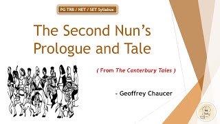 The Second Nuns Prologue and Tale The Canterbury Tales  Chaucer  PG TRB  NET  SET  in Tamil [upl. by Bunting454]