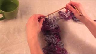 Knitting with Patons Pirouette [upl. by Yate]