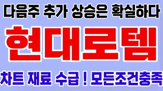 주식현대로템  다음주 추가 상승은 확실하다 차트 재료 수급  모든조건충족 [upl. by Nodnab302]