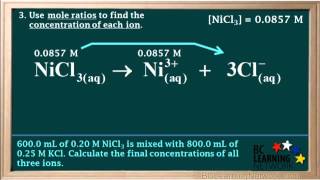 WCLN  Conc of Individual Ions in Mixtures  2  Chemistry [upl. by Donnie]