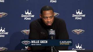 WIllie Green Interview  PelicansWarriors Postgame 102924 [upl. by Irakuy686]