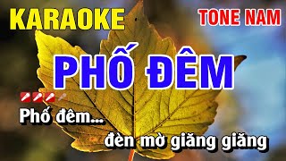 Karaoke Phố Đêm Tone Nam Nhạc Sống Phối Mới  Nguyễn Linh [upl. by Nyllewell]