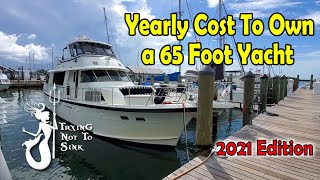 Cost to OwnOperate our Hatteras Yacht  2021 Edition E155 [upl. by Douglas]