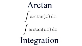 Integral of arctan x dx integration by parts [upl. by Ingrim]