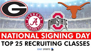 College Football Signing Day Top 25 Recruiting Classes For 2024 [upl. by Steven]