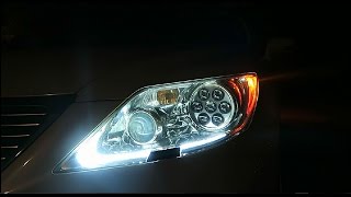 Lexus LS460 Q45 Retrofit HID  LED JDM Foglights JoeZ Exhaust [upl. by Leanatan]