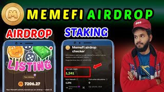 Memefi Airdrop Stake All Token  Memefi Token MEMEFI Withdrawal New update on major  Snapshot [upl. by Jacobs]