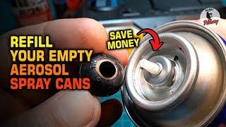 How to Refill Aerosol Spray Cans with Air  Recharge Empty Aerosol Spray Can with Air [upl. by Enneirda]