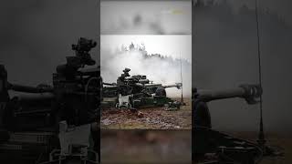 Footage of the M777 Howitzer firing at close range shorts [upl. by Yblehs]