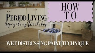 How to upcycle furniture using the wet distressed chalk paint technique [upl. by Anig]