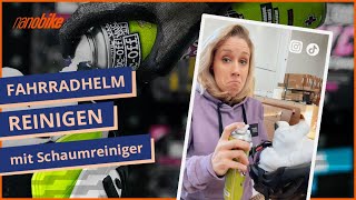 Fahrradhelm reinigen mit MucOff Foam Fresh Schaumreiniger  nanobikede [upl. by Dannon]