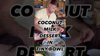 Kanom Tuay traditional coconut milk Thai dessert dessert sweet delicious [upl. by Nnayelhsa]