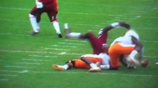 Marcus Lattimore Breaks right knee [upl. by Eannyl699]