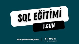 SQL Eğitimi 1 Gün [upl. by Anstus72]