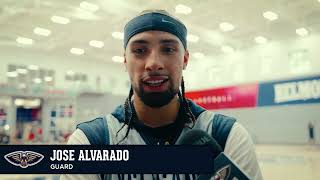 Jose Alvarado on his performance Brandon Ingrams shooting  Pelicans Training Camp 2024 [upl. by Eecyac]