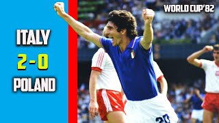 italy vs Poland 2  0 Highlights Semi Finals World Cup 82 [upl. by Mazel]