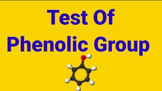 Test of phenolic group FeCl3 test chemistrysageofficial [upl. by Eslehc824]