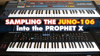 Sampling a Juno106 into the Prophet X available for Sf2 [upl. by Kovacev88]