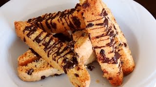 Chocolate Drizzle Walnut Biscotti Recipe [upl. by Aivlis]