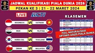 Jadwal Kualifikasi Piala Dunia 2026 Pekan ke 3  Indonesia vs Vietnam  Kualifikasi Piala Dunia 2026 [upl. by Roselin878]