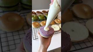 🥯Double Layer Cream Cheese Bagel ASMR breakfasttime shorts breakfasttime ASMR [upl. by Hach859]