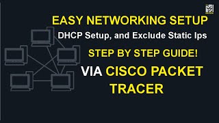 How to Configure DHCP and Exclude Static IPs in Packet Tracer  Full Network Setup [upl. by Gaye]