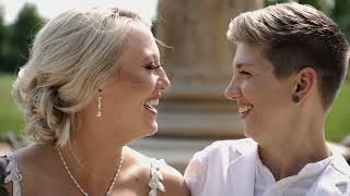 Lesbian Wedding  Two beautiful brides Becca and Arianna  Minneapolis Minnesota [upl. by Imoyik]