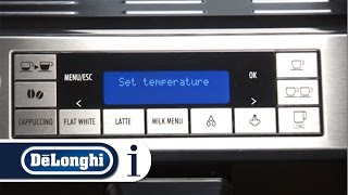 How to set the temperature on your DeLonghi Eletta Cappuccino ECAM 45760 Coffee Machine [upl. by Tilagram677]