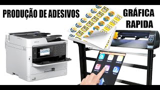 Fazendo Adesivos  Impressora Epson WF5710 e Plotter de Recorte Campro light Bannerjet Agilidade [upl. by Marjory]