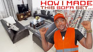 How I Made This Dominion Sofa Set From Measuring Making Delivering amp Set Up How to Make a Sofa [upl. by Bivins]