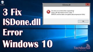 ISDonedll Error Windows 10  3 Fix While installing Games [upl. by Adiasteb815]