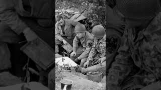 US Army soldiers are reviewing map in Normandy 1944 ytshort ww2 soldiers [upl. by Ylimme]