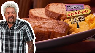 Guy Fieri Eats Scrapple at a Roadhouse in New Mexico  Diners DriveIns and Dives  Food Network [upl. by Rycca]