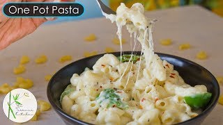 One Pot White Sauce Pasta  Cheesy White Sauce Pasta  Quick Pasta Recipe  The Terrace Kitchen [upl. by Aaberg]