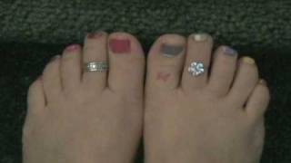 Rainbow Toenails Polish Tattoo Toe Nail Art Designs for Pretty Feet [upl. by Atenaz807]