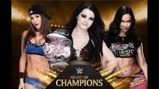 paige vs nikki bella vs aj lee night of champions 2014 español latino [upl. by Nazar]