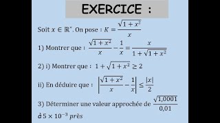 Ordre dans IR Série 3 Exercice 6 partie 2ApproximationsTCSFTronc commun science [upl. by Stuppy]