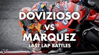 Déjà vu Dovizioso vs Marquez in last lap battles [upl. by Atenik743]