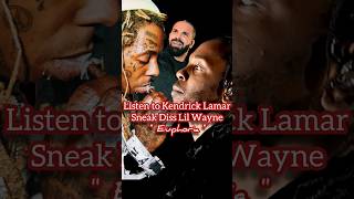 Did Kendrick Lamar sneak diss Lil Wayne kendricklamar drake lilwayne jcole kanyewest hiphop [upl. by Drofdeb]