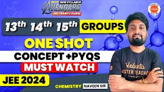 13 14 15th GROUP ELEMENTS  one shot  REDUCED SYLLABUS  concept PYQs  JEE 2024  NAVEEN SIR [upl. by Kallista]