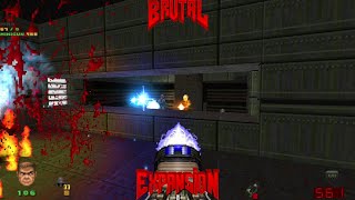 Brutal Doom v21141  Doom 2 The Way id Did Map04  Online Coop [upl. by Colligan]